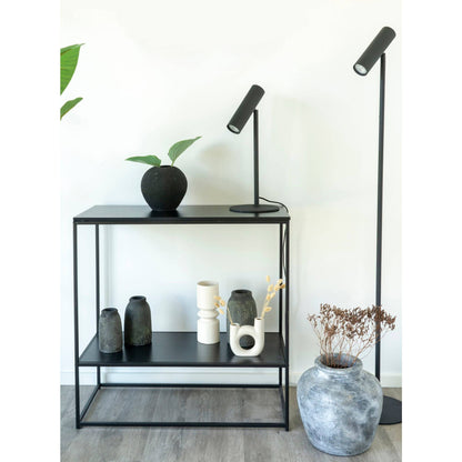 lampadar negru, in living