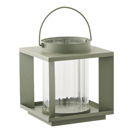 Lohals Felinar din sticla/metal pentru lumanari, 18x18x20,5 cm