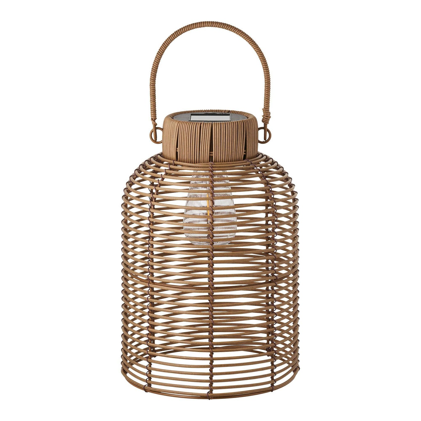 Lampa reincarcabila cu panou solar integrat, maro