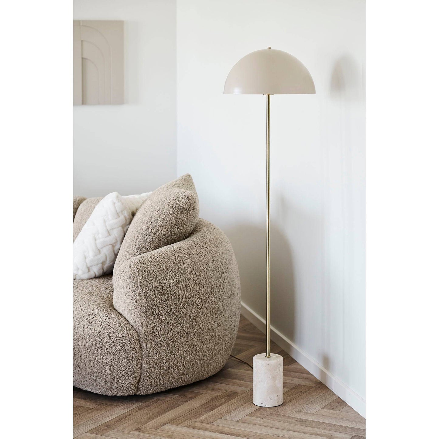 lampadar din marmura/metal, bej