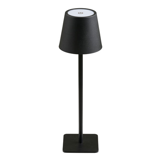 Veioza reincarcabila din metal, neagra