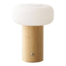 Veioza reincarcabila din bambus/metal/plastic, natur/alb Stafford