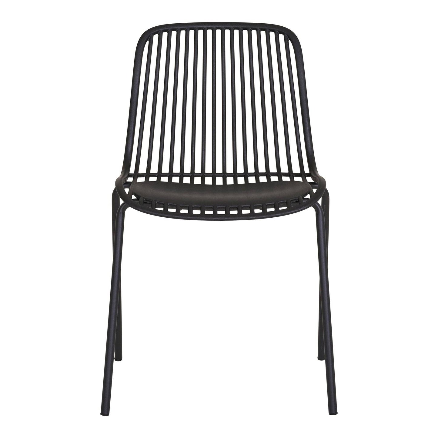 Scaun de dining din polipropilena, stivuibil, negru