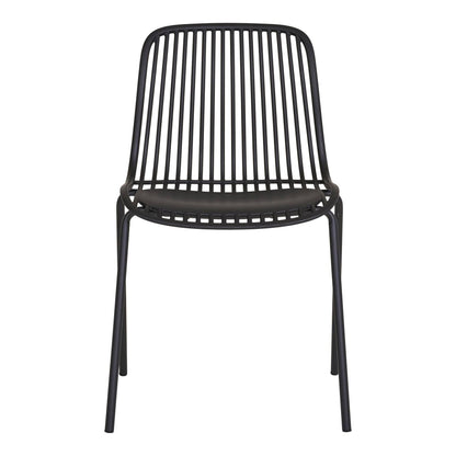 Scaun de dining din polipropilena, stivuibil, negru