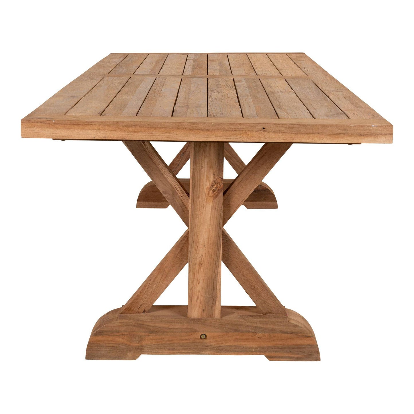 Masa de dining din tec, natur 