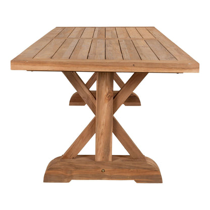 Masa de dining din tec, natur 