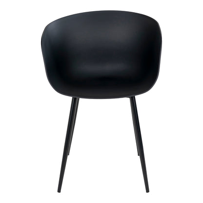 Scaun de dining, negru cu picioare negre