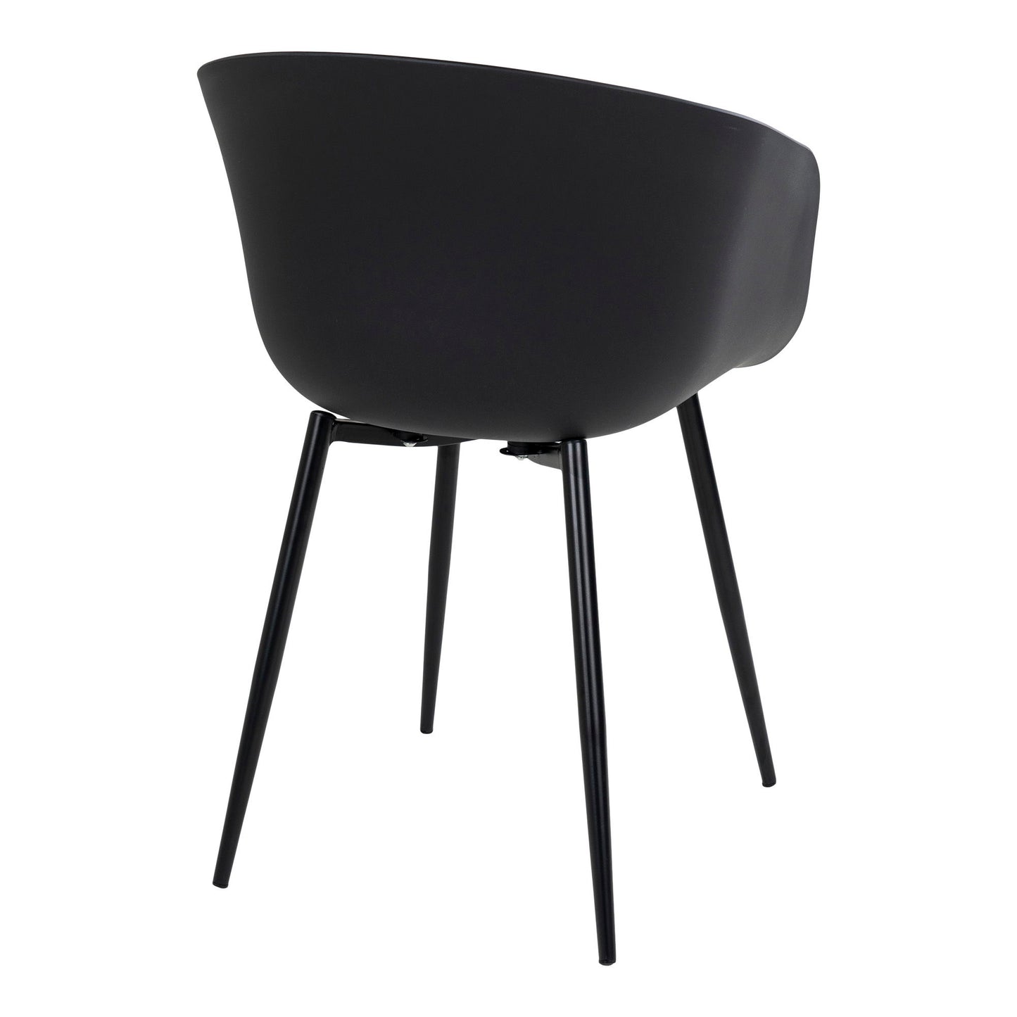Scaun de dining, negru cu picioare negre
