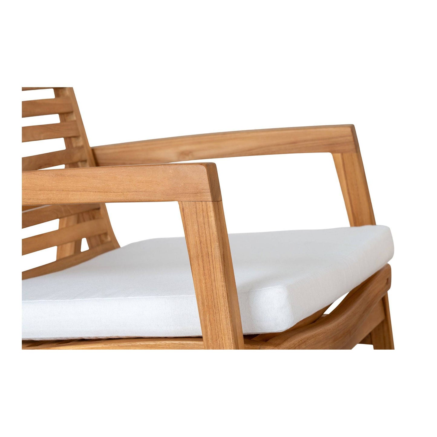 Set lounge din tec, natur cu perne incluse, detaliu