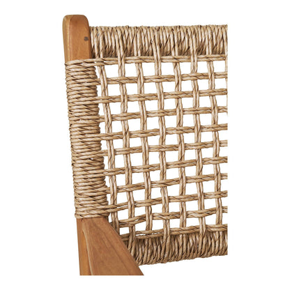  Scaun de dining cu cotiere, din tec, natur, detaliu