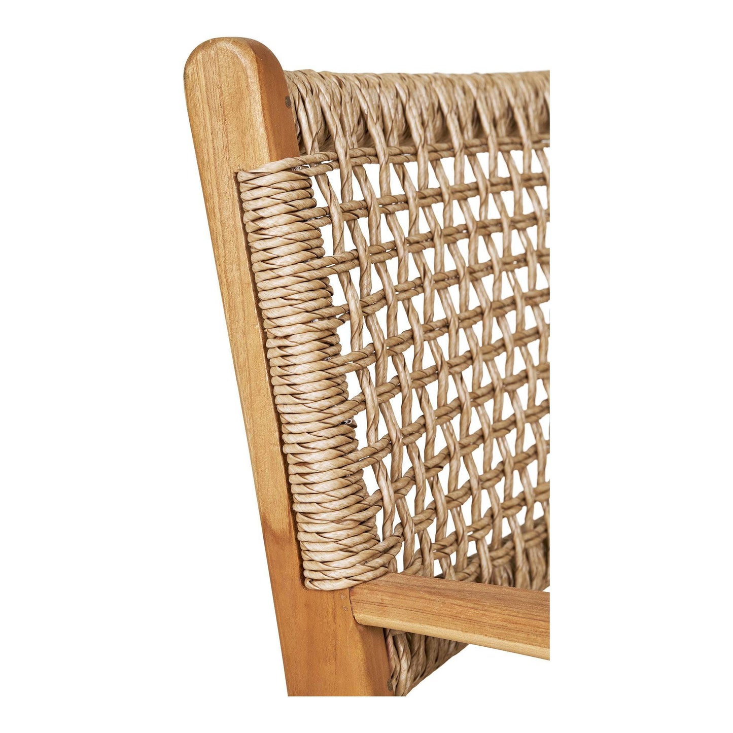  Scaun de dining cu cotiere, din tec, natur, detaliu