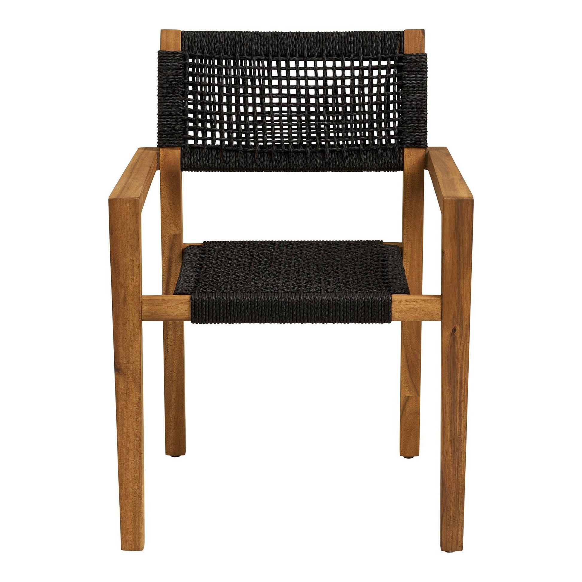 Scaun de dining, salcam/poliester, negru/natur