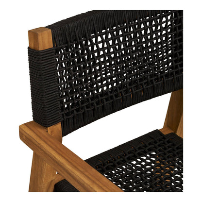 Scaun de dining, salcam/poliester, negru/natur, detaliu
