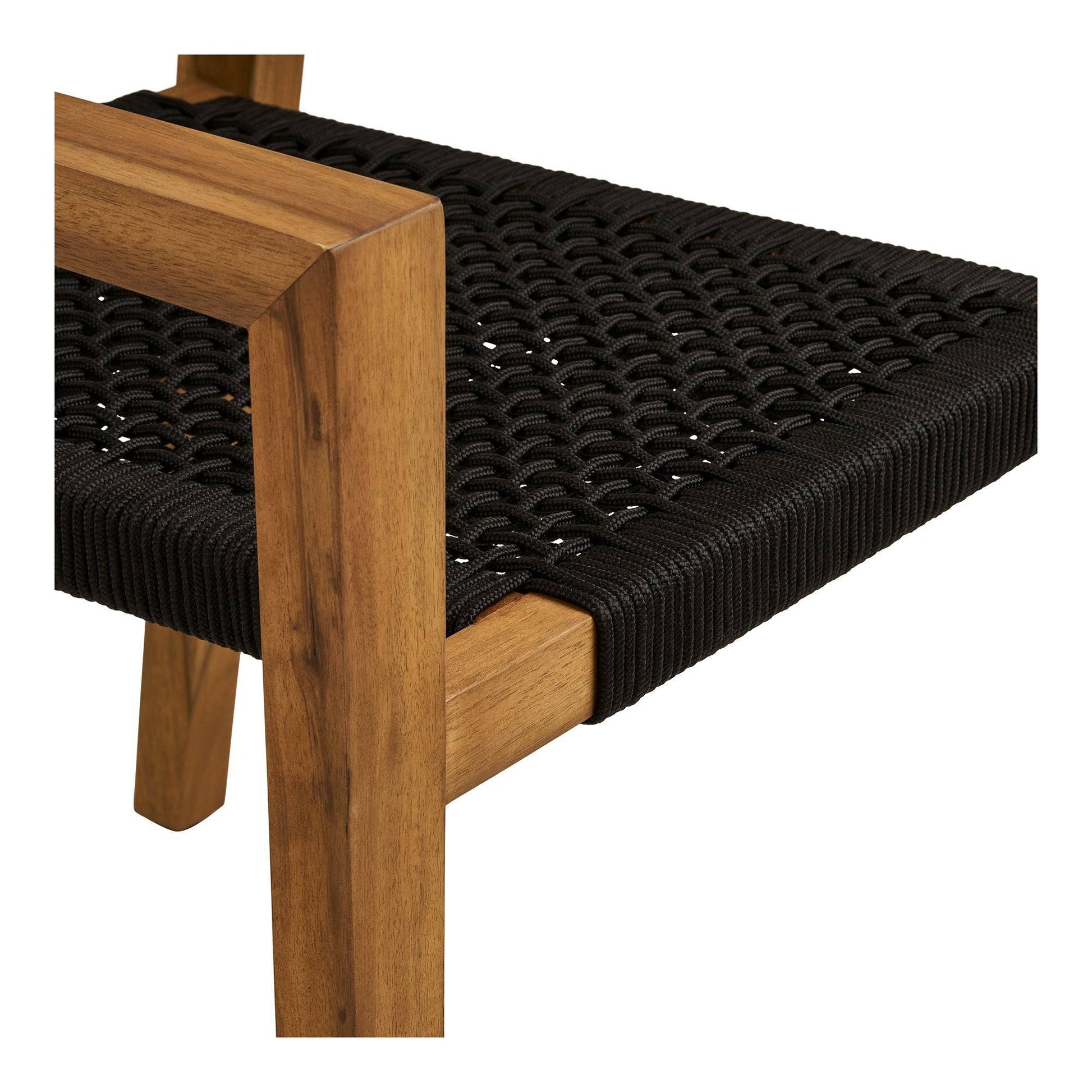 Scaun de dining, salcam/poliester, negru/natur, detaliu