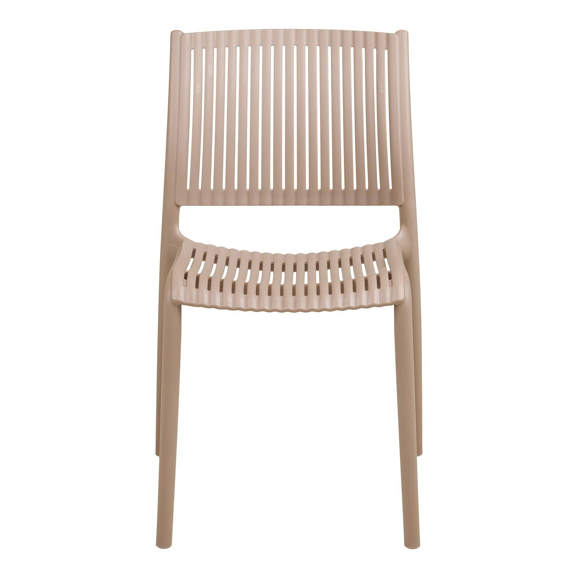 Scaun de dining, polipropilena, stivuibil, taupe