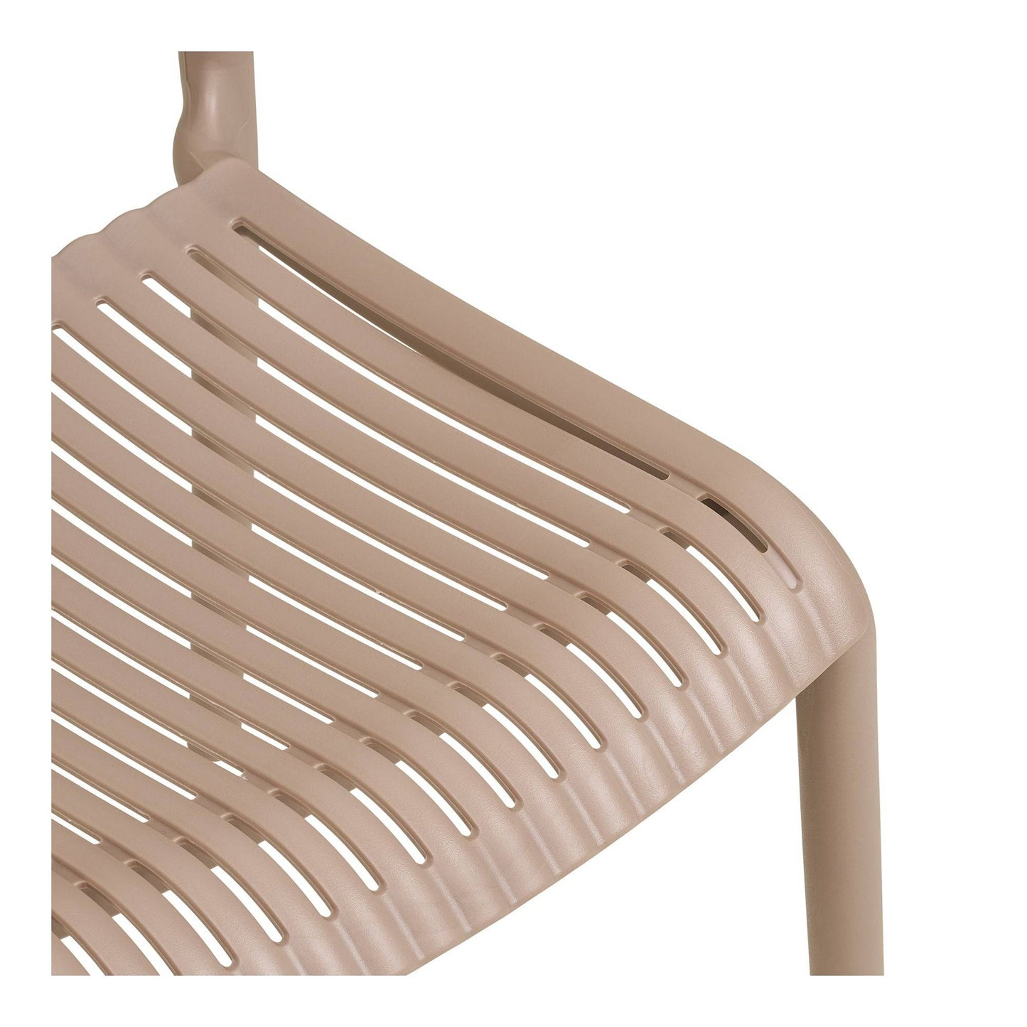 Scaun de dining, polipropilena, stivuibil, taupe