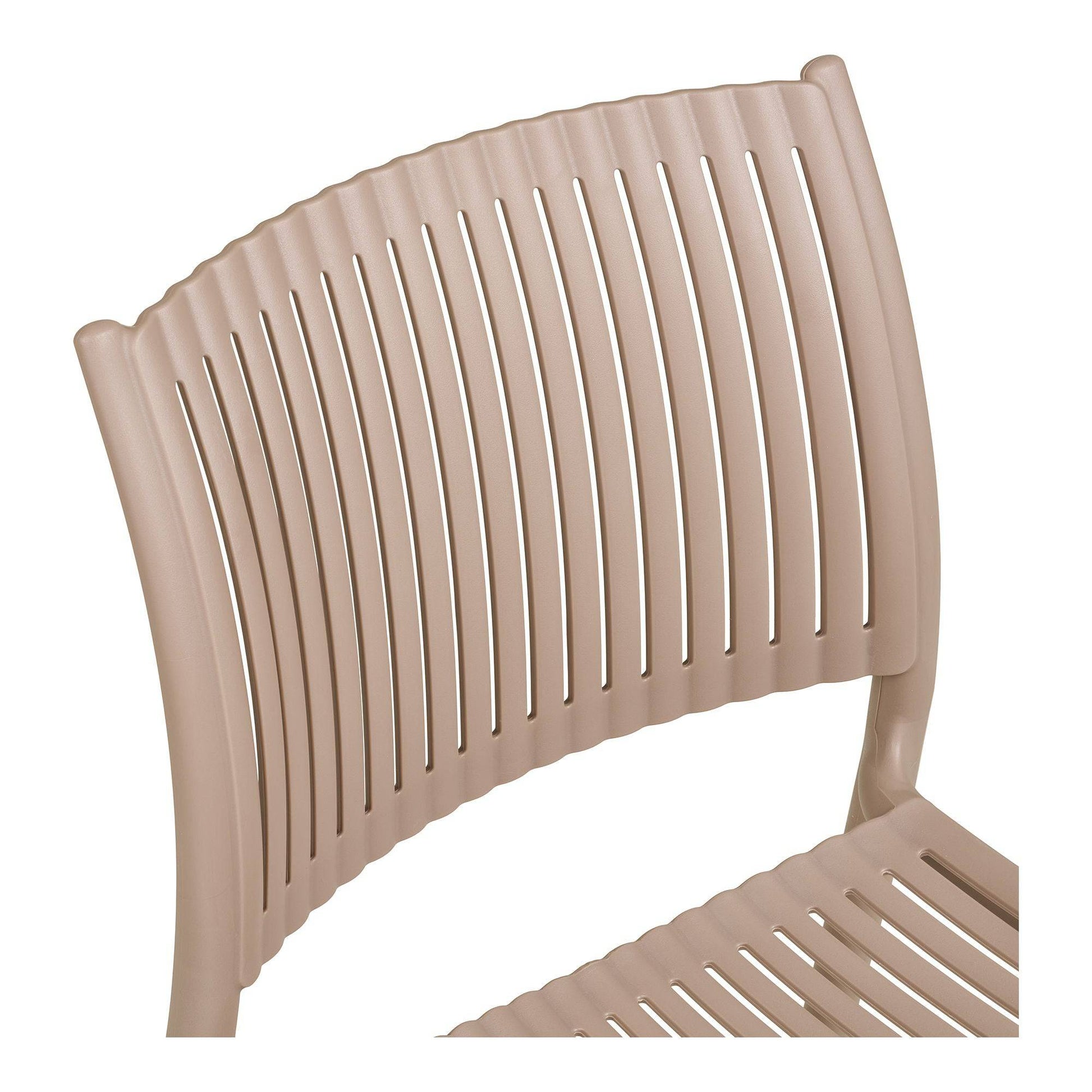Scaun de dining, polipropilena, stivuibil, taupe, detaliu