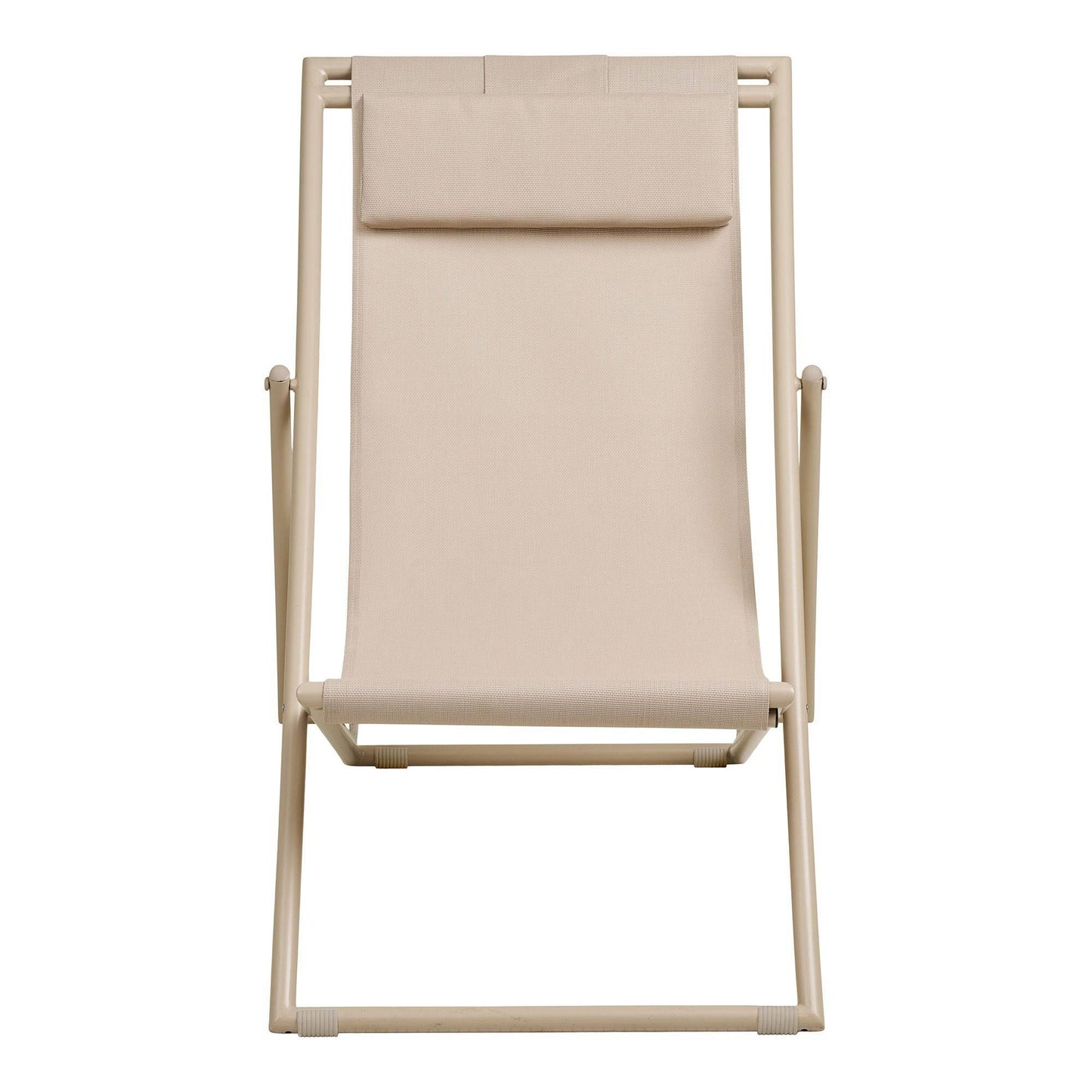 Scaun de plaja cu spatar pe 4 pozitii, textil/otel, taupe