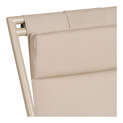 Scaun de plaja cu spatar pe 4 pozitii, textil/otel, taupe