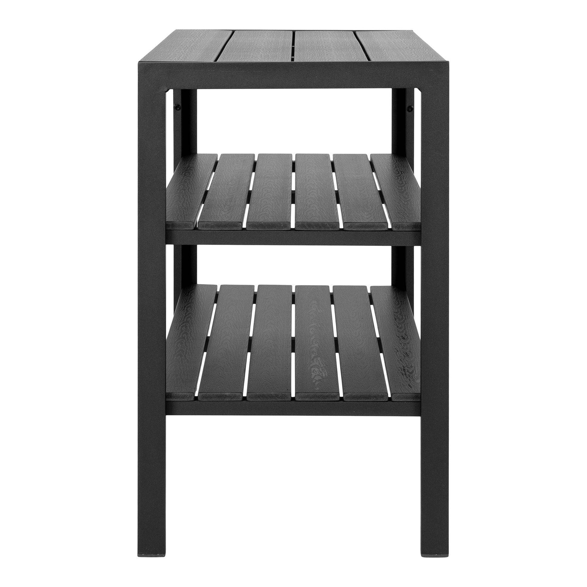  Carucior ceai, aluminiu/lemn artificial
