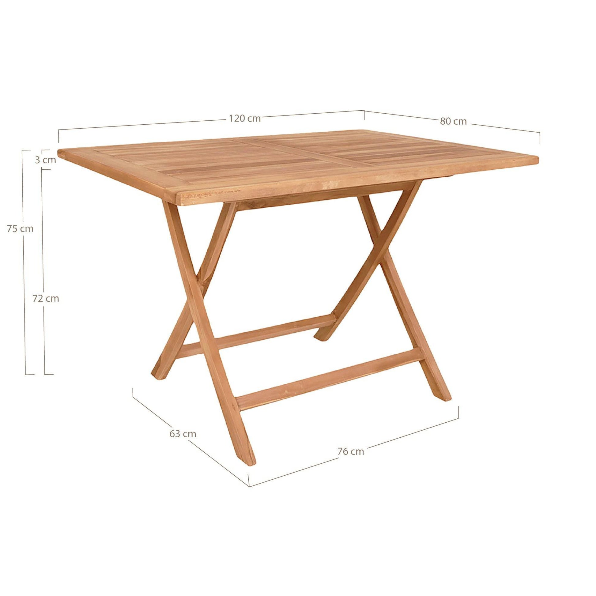 Masa de dining din tec, natur