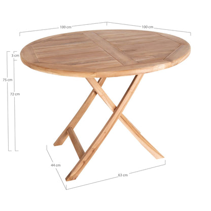 Masa de dining, tec, natur 
