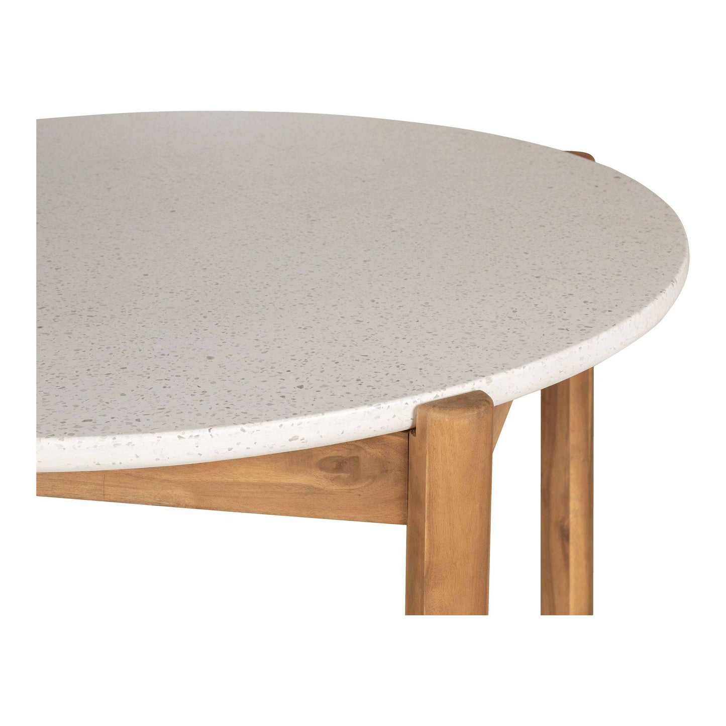  Masa de dining din salcam/terrazzo, alb/natur, detaliu