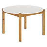 Masa de dining Terracina din salcam/terrazzo, alb/natur, ø120x76 cm
