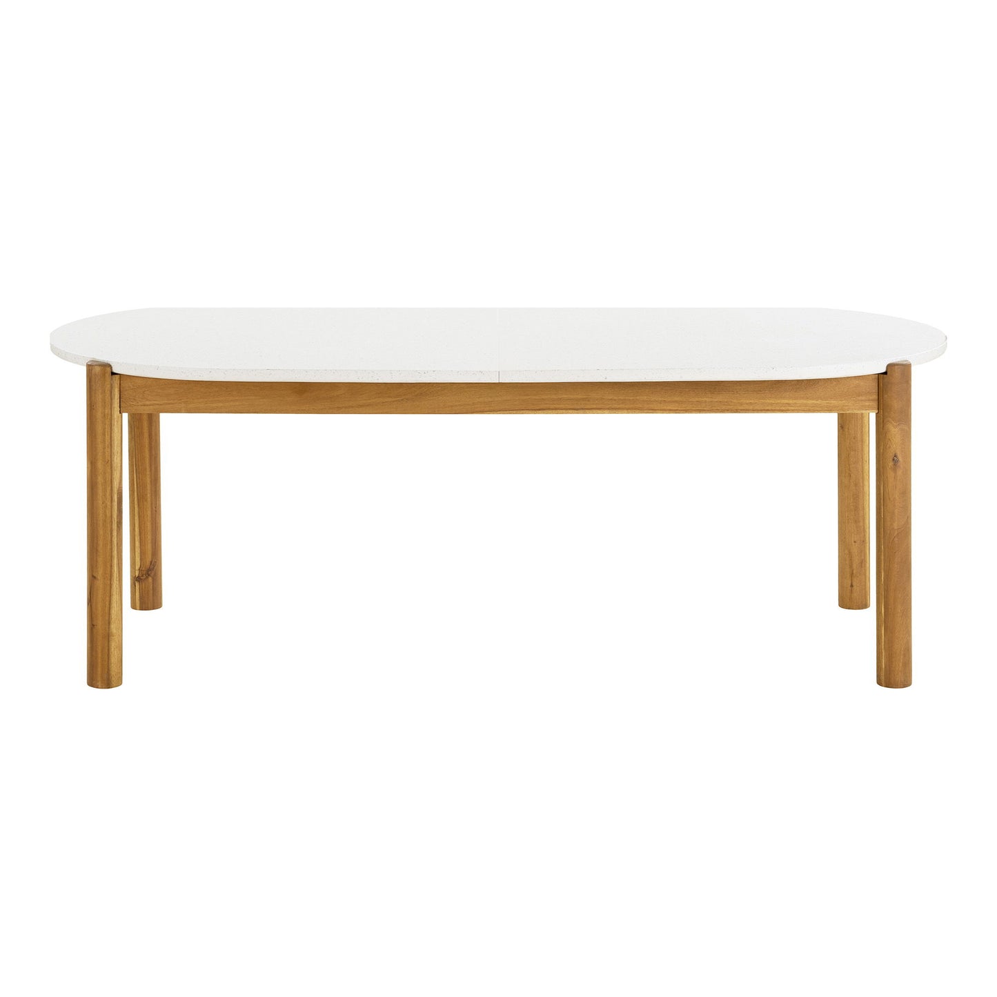  Masa de dining, salcam/terrazzo, alb/natur