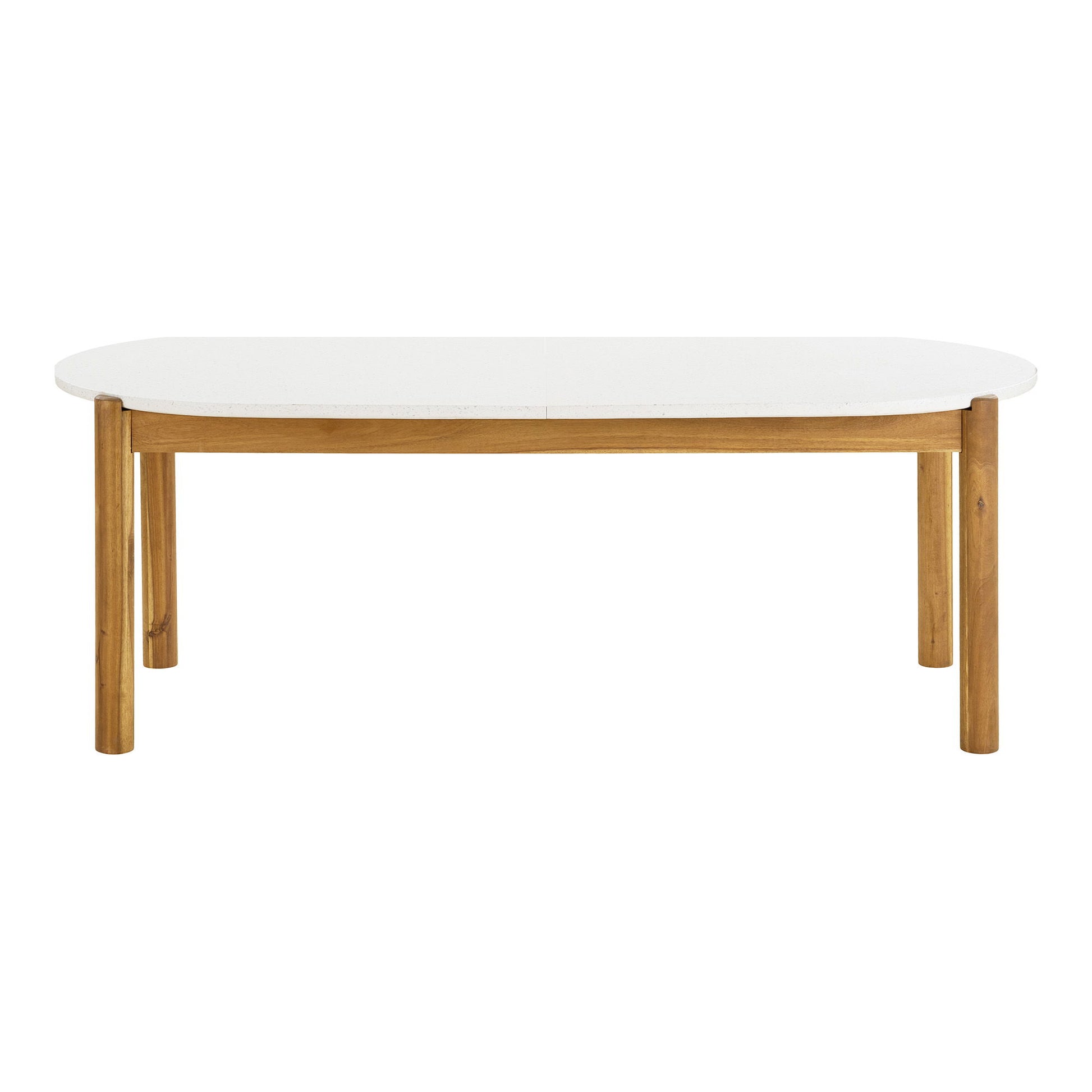  Masa de dining, salcam/terrazzo, alb/natur