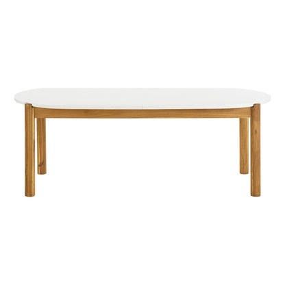  Masa de dining, salcam/terrazzo, alb/natur