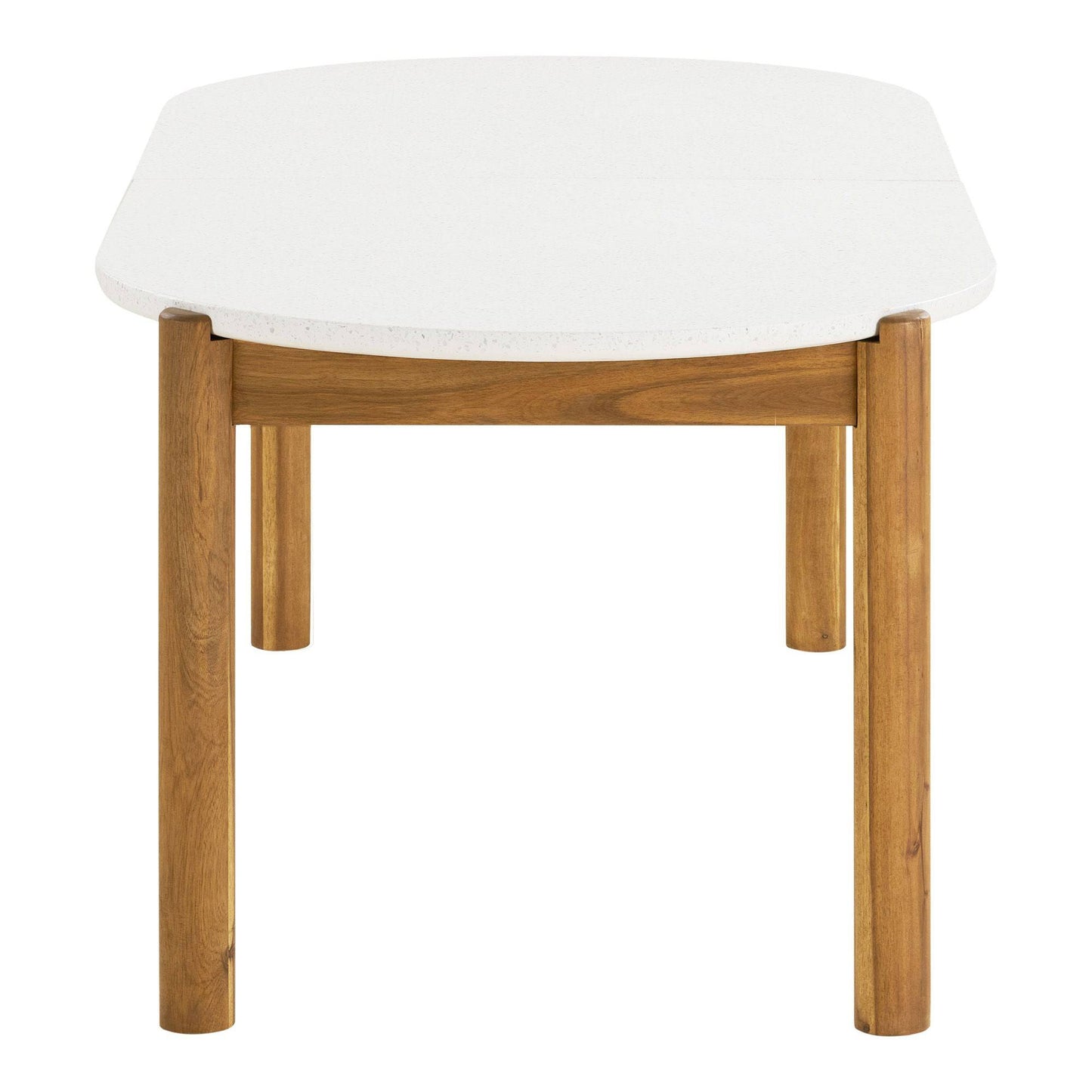  Masa de dining, salcam/terrazzo, alb/natur
