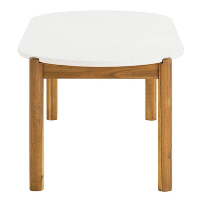  Masa de dining, salcam/terrazzo, alb/natur