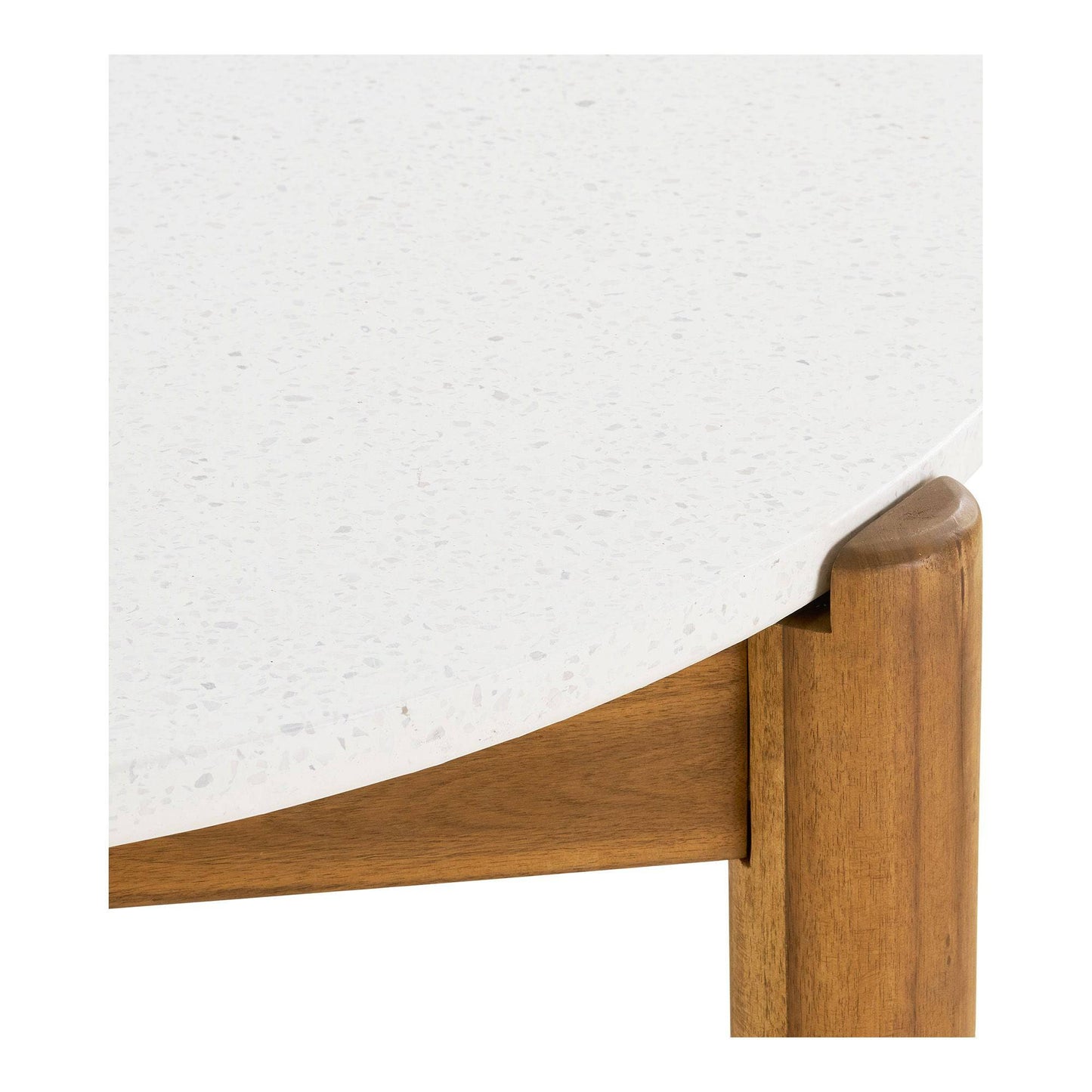  Masa de dining, salcam/terrazzo, alb/natur, detaliu