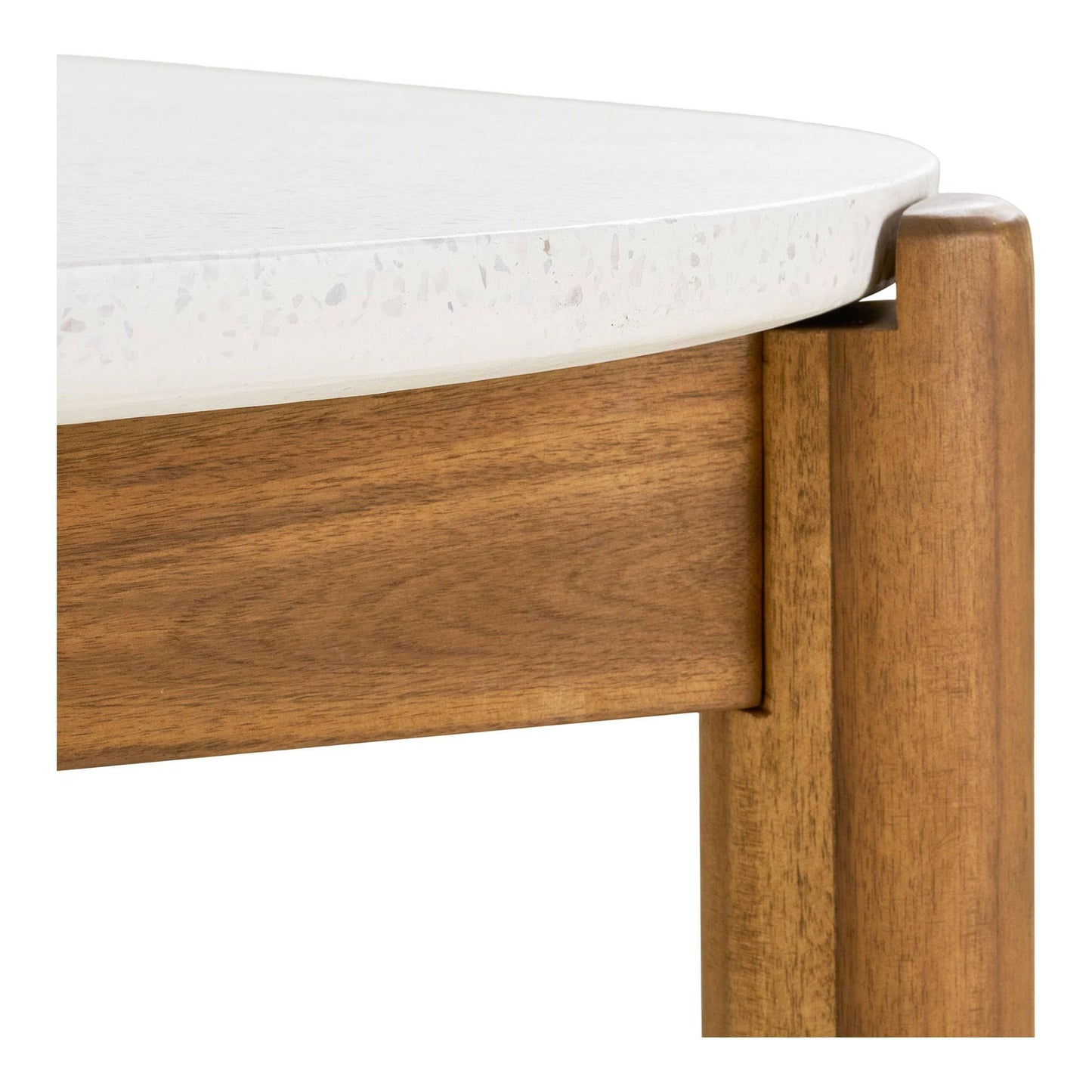  Masa de dining, salcam/terrazzo, alb/natur, detaliu