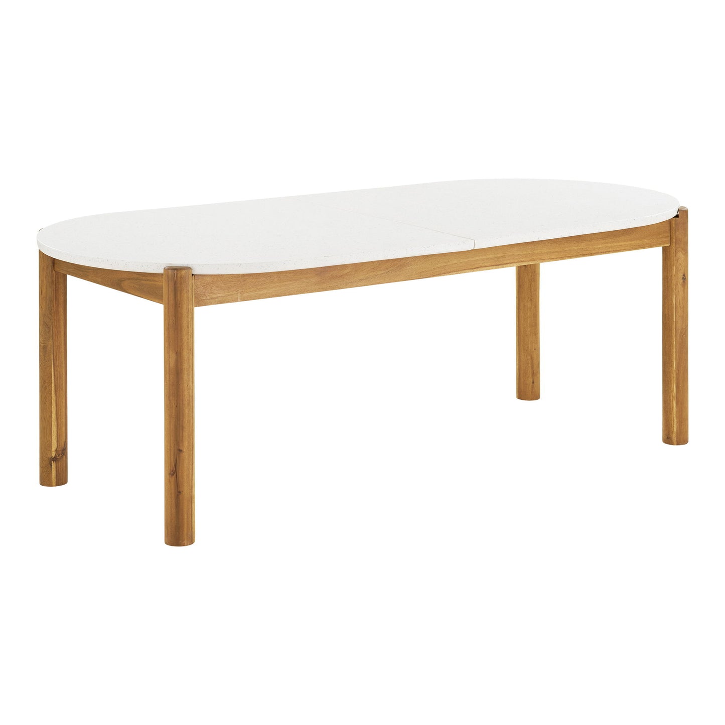  Masa de dining, salcam/terrazzo, alb/natur