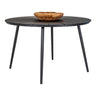Masa de dining Atlanta pentru exterior, cu aspect de lemn negru ø120 cm