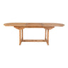 Masa de dining extensibila Salamanca din lemn de tec natur, 90x180/240x75 cm