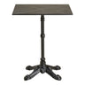 Masa bistro cu aspect de marmura gri inchis, cu picioare din fier turnat 60x60x73 cm