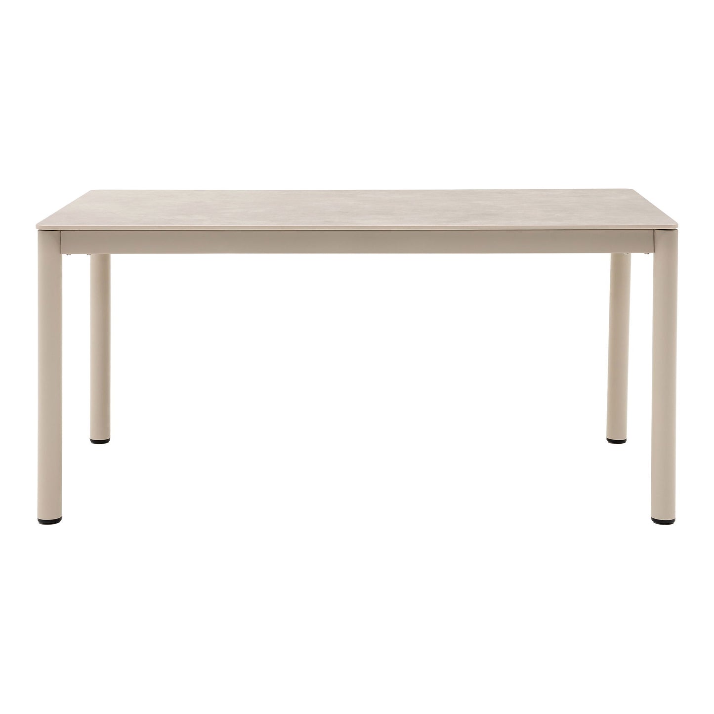 Masa de dining, aluminiu/ceramica, nisipiu