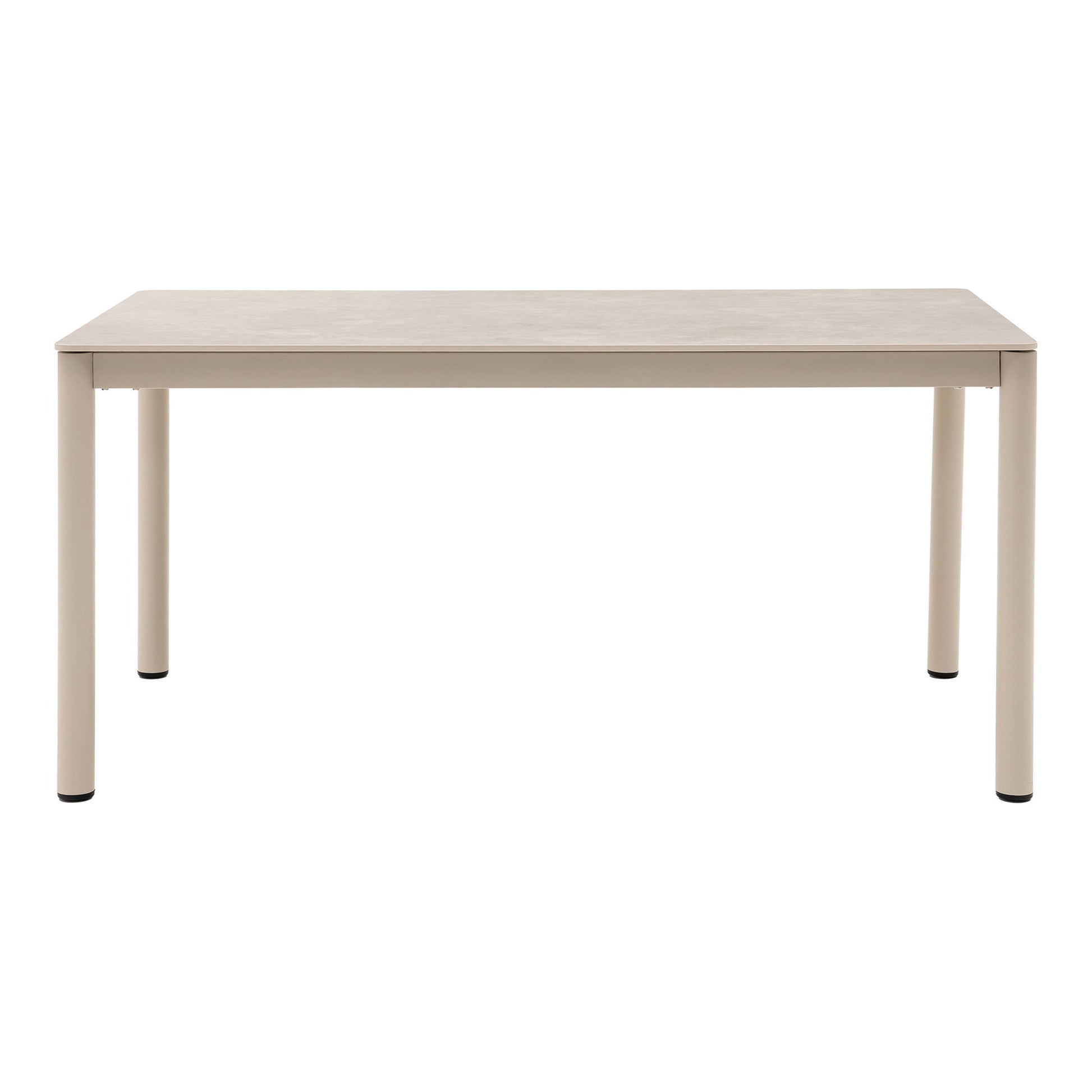 Masa de dining, aluminiu/ceramica, nisipiu