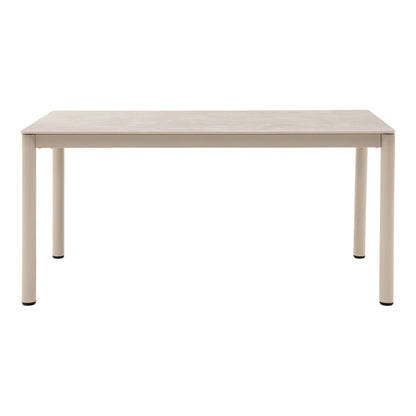 Masa de dining, aluminiu/ceramica, nisipiu