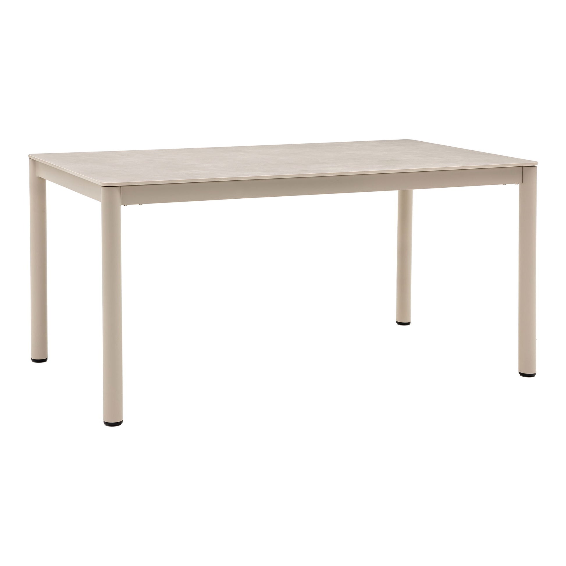 Masa de dining, aluminiu/ceramica, nisipiu