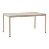 Masa de dining Alcudia din aluminiu/ceramica, bej nisipiu 90x160x74 cm