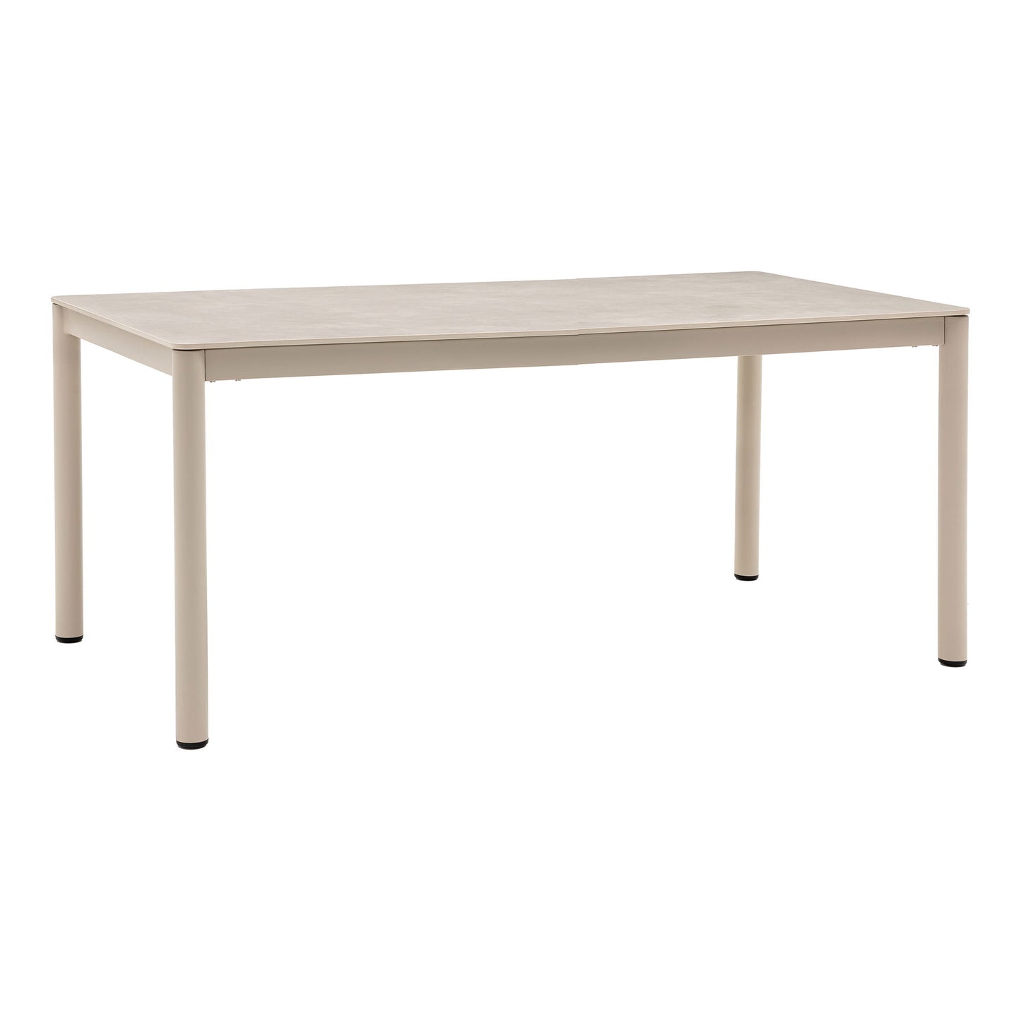 Masa de dining, aluminiu/ceramica, nisipiu 90x200x74 cm