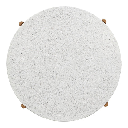 Masuta de cafea, salcam/terrazzo, alb/natur - vedere superioara
