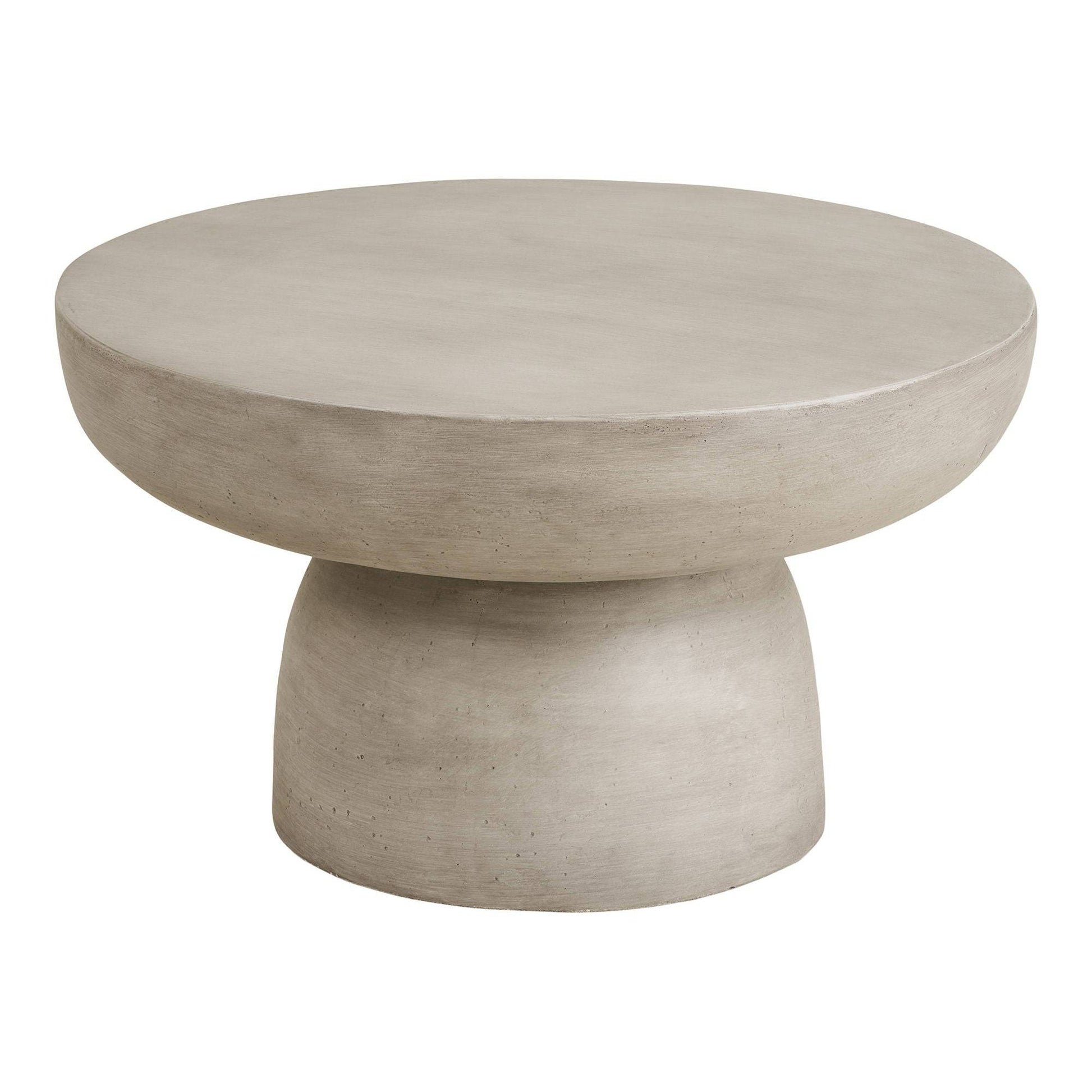 Masuta de cafea, forma sculpturala, fibra de argila, gri 