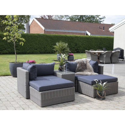 Rossi Set lounge din poliratan, gri kubu, stil scandinav modern