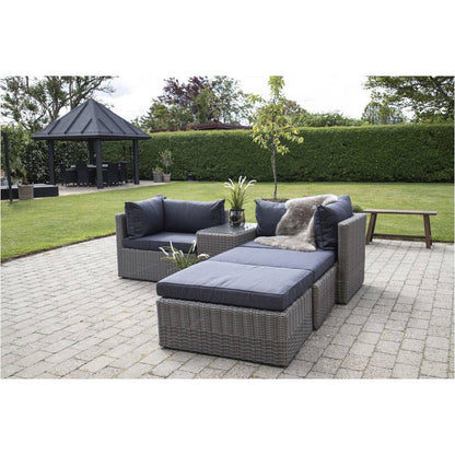 Rossi Set lounge din poliratan, gri kubu, stil scandinav modern