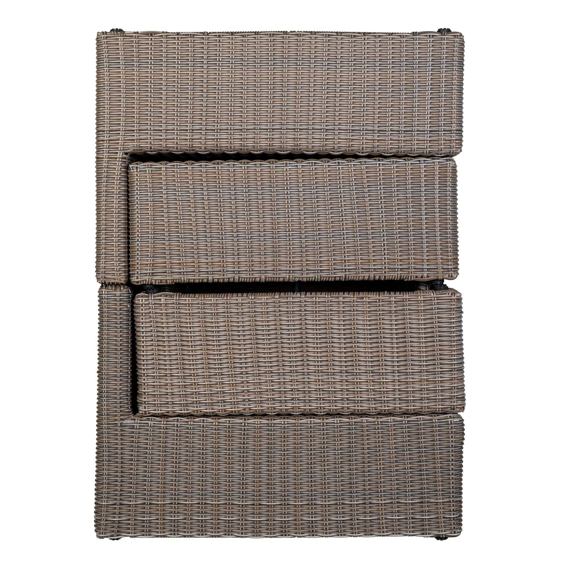 Rossi Set lounge din poliratan, gri kubu, stil scandinav modern